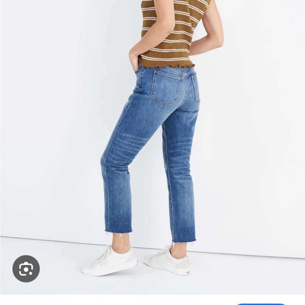 Madewell Women's Dark Blue Cropped Jeans